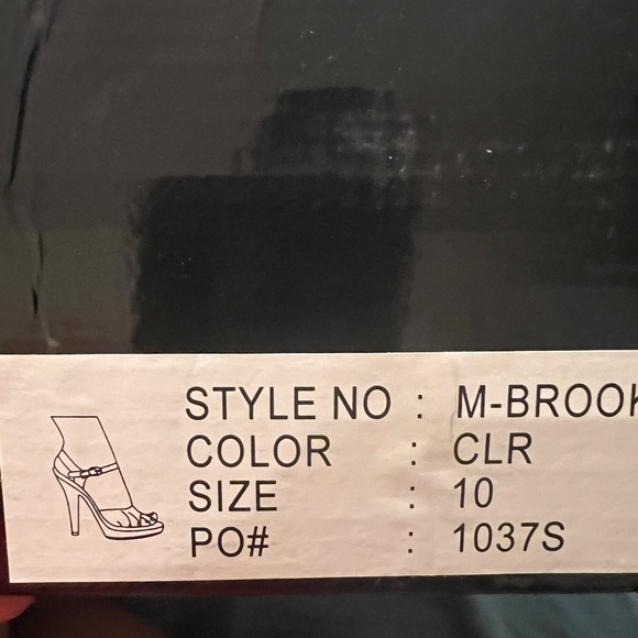 Clear Stiletto Heel by Ellie SiZe 10 New 5 inch Heel - Picture 5 of 5